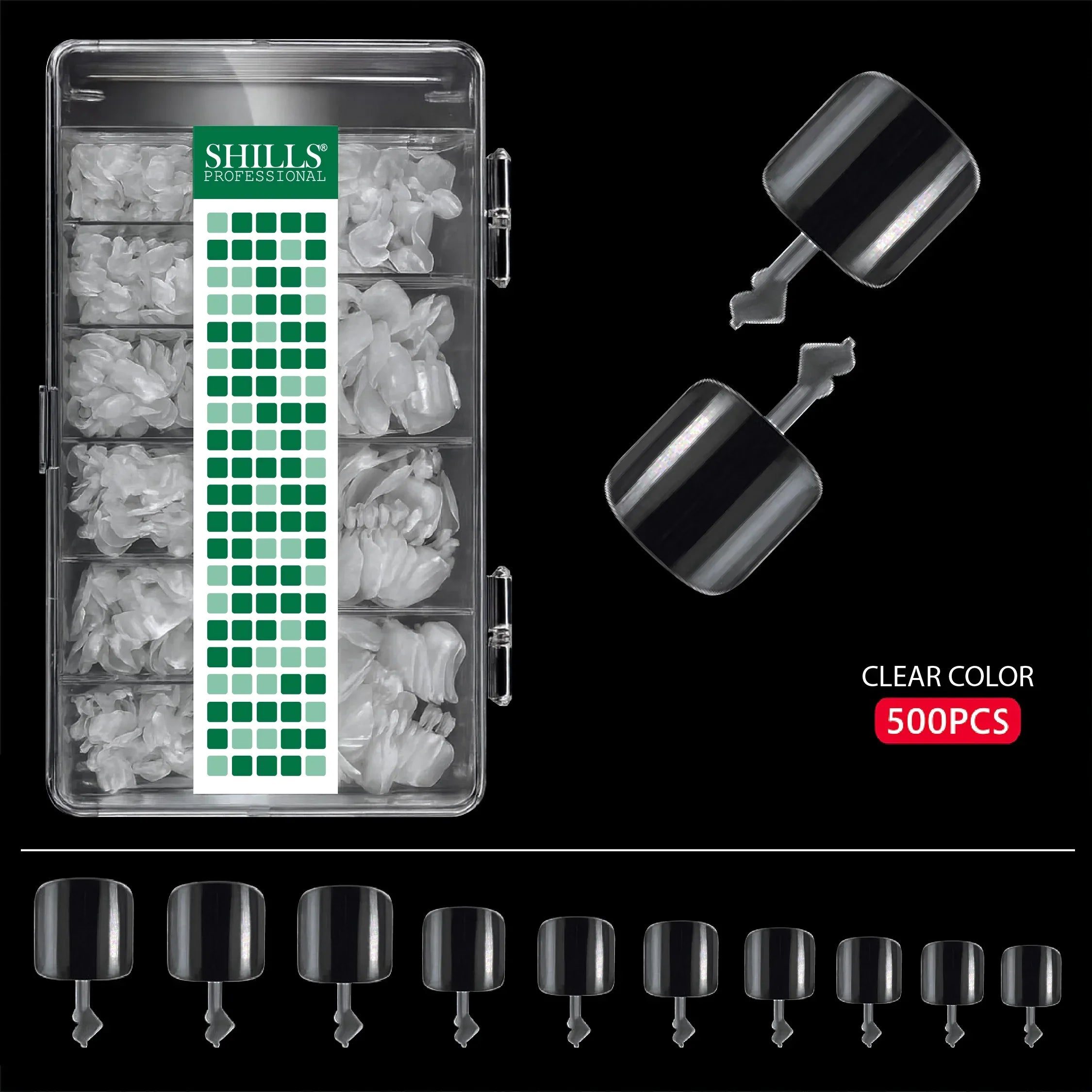 Soft Gel Toenail Tips-PT24-CLEAR - Shills Professional