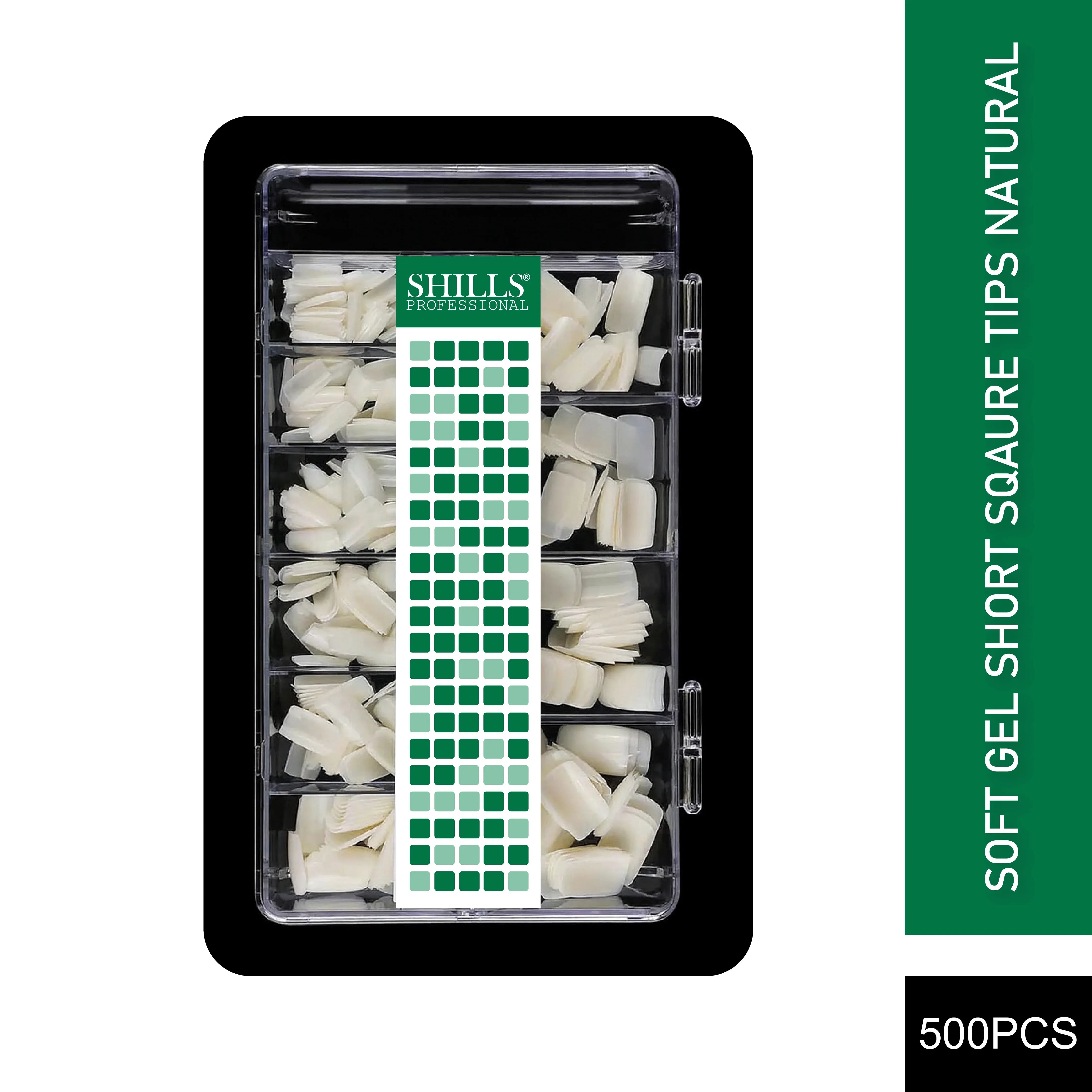 Soft Gel Short Square Tip -PT25-NATURAL - Shills Professional