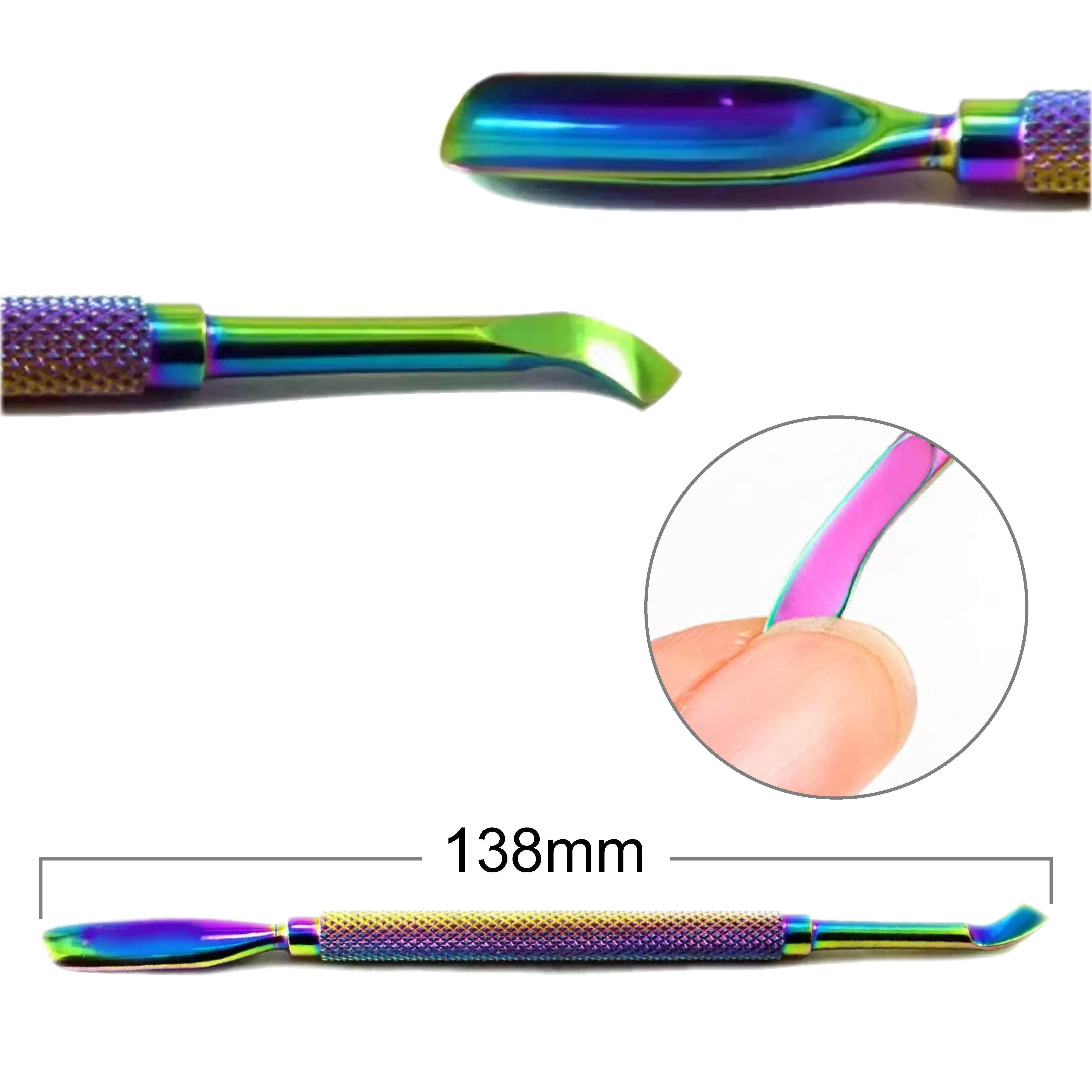 Nail Art Rainbow Cuticle Pusher S-511 - Shills Professional