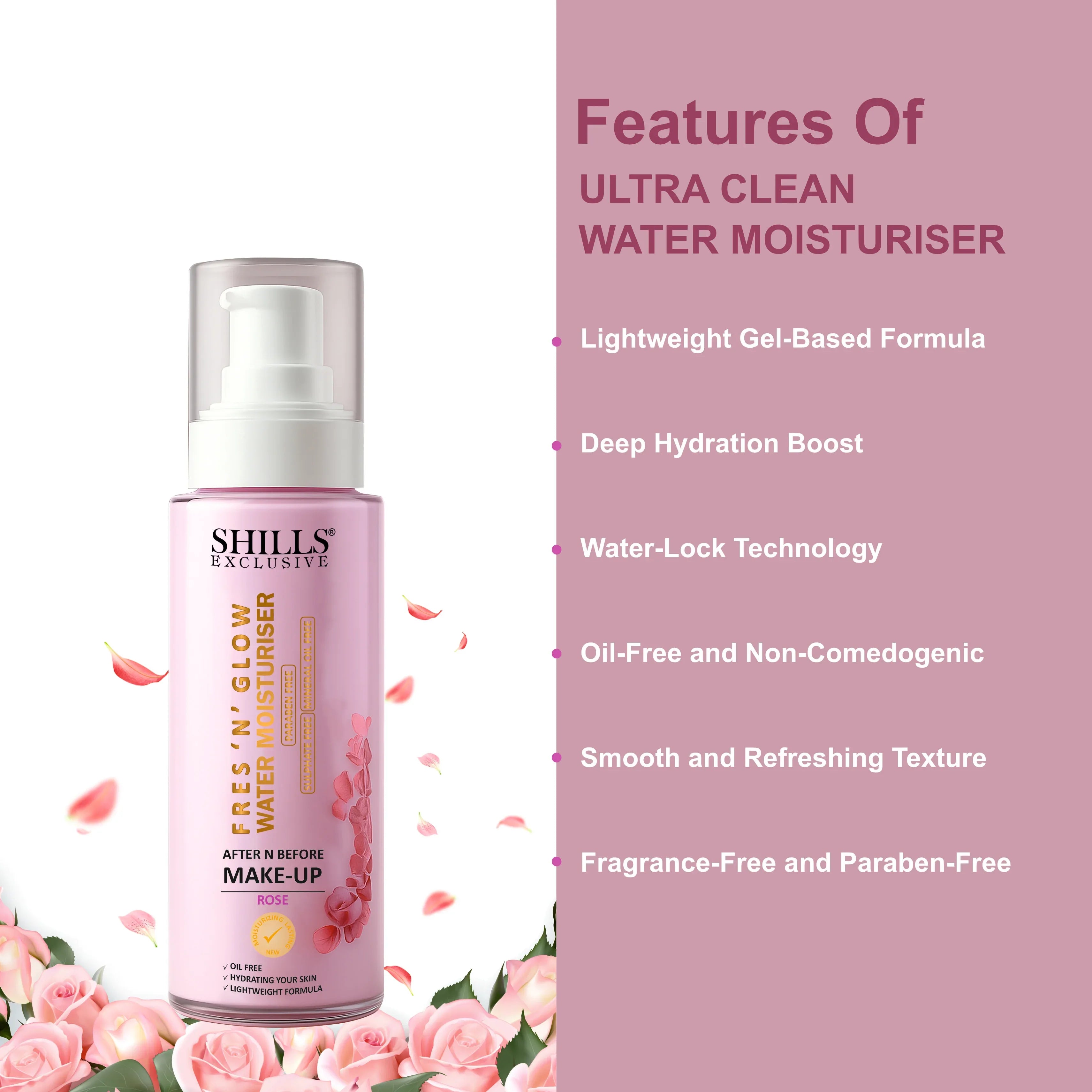 Fresh N Glow Water Moisturizing Rose - Shills Professional