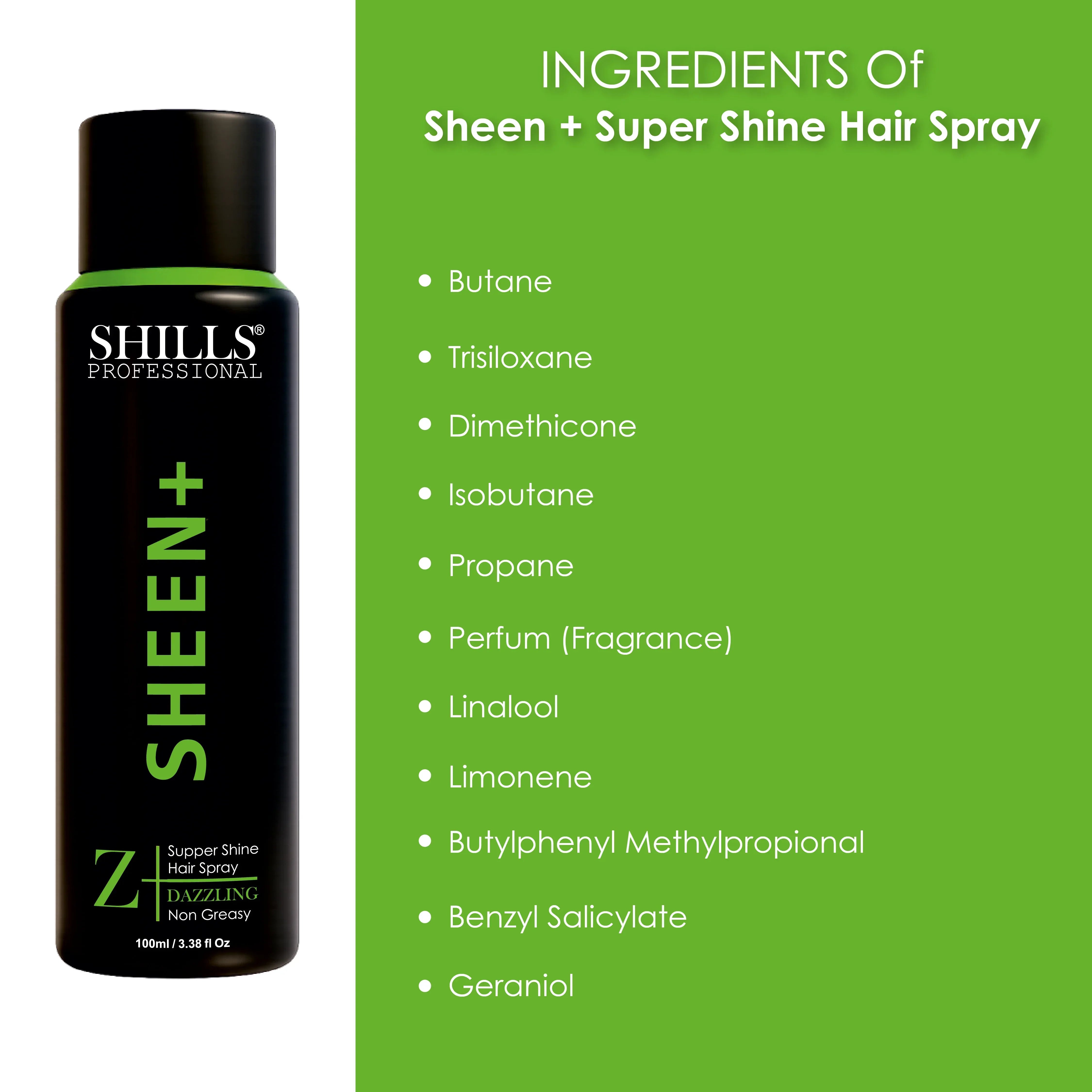 Sheen+ Super Shine Hair Spray - Shills Professional