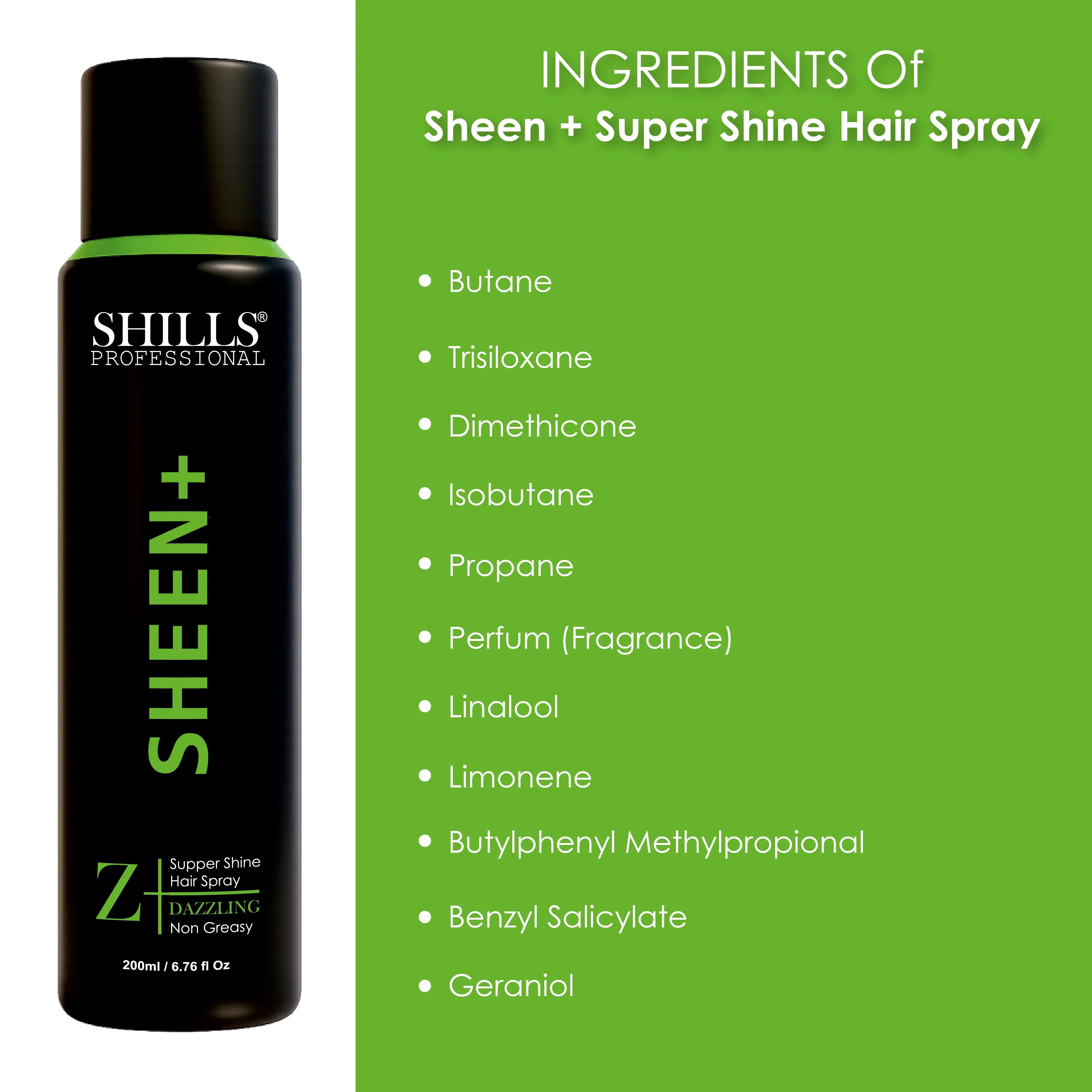 Sheen+ Super Shine Hair Spray - Shills Professional