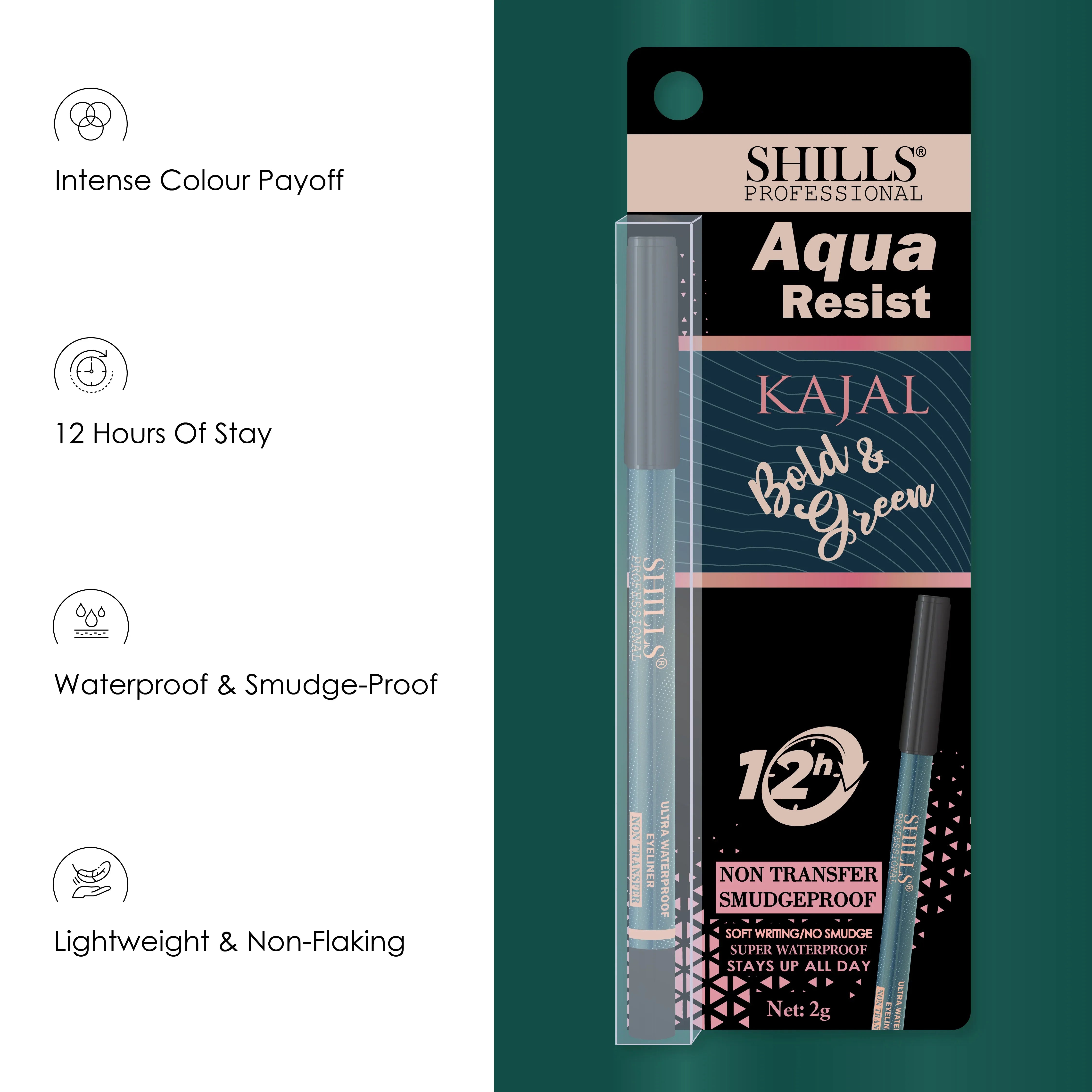 Aqua Resist Bold Kajal - Shills Professional