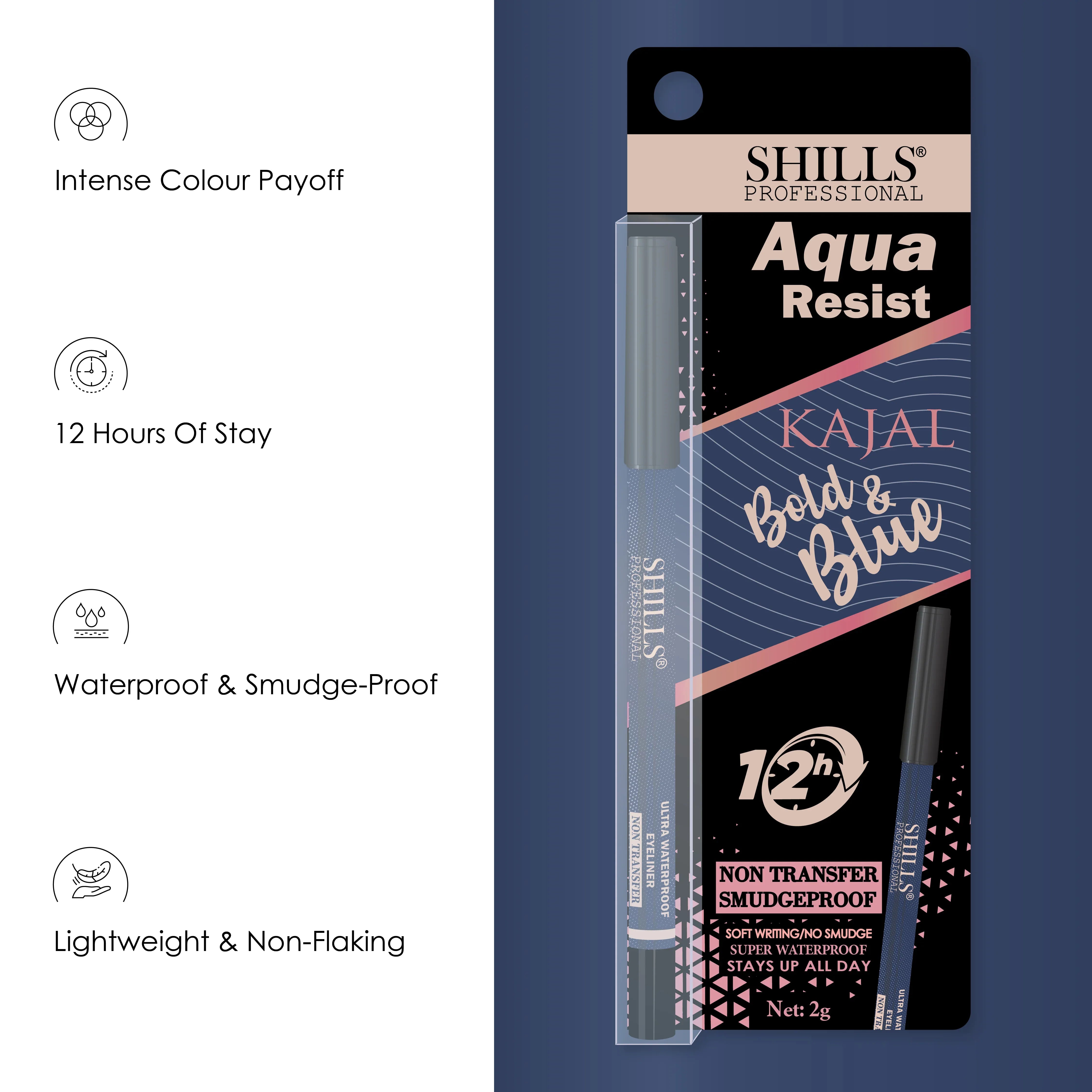 Aqua Resist Bold Kajal - Shills Professional