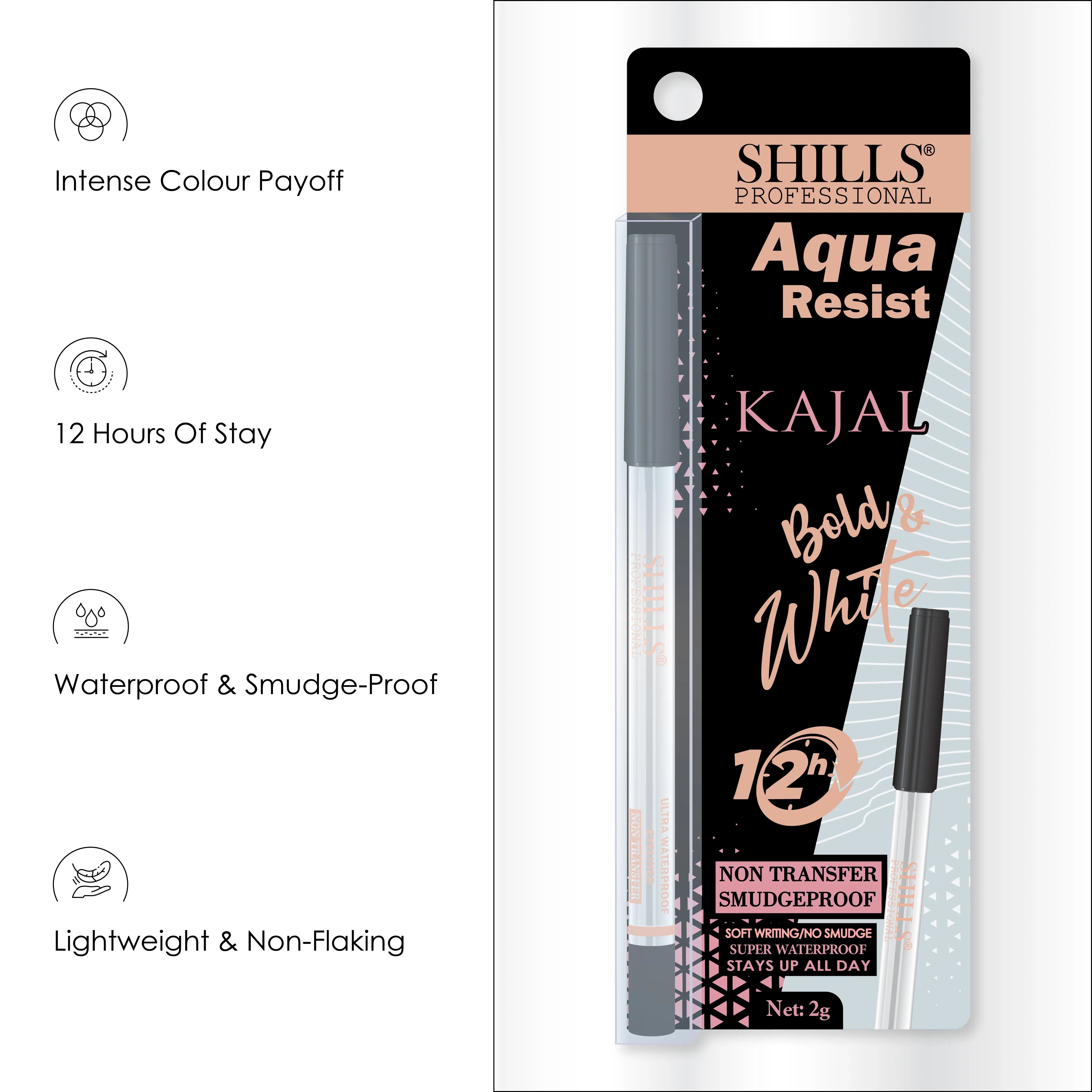 Aqua Resist Bold Kajal - Shills Professional