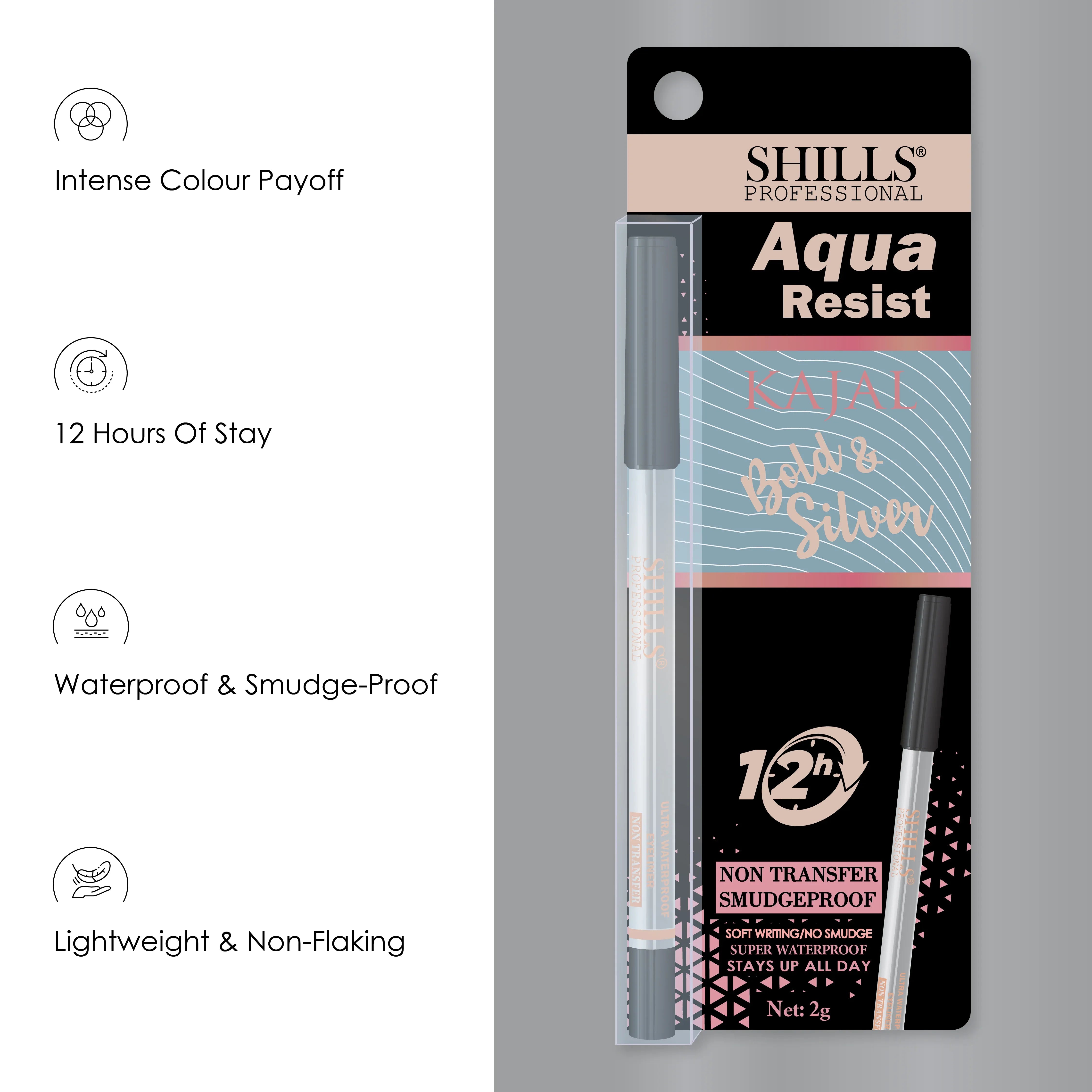 Aqua Resist Bold Kajal - Shills Professional