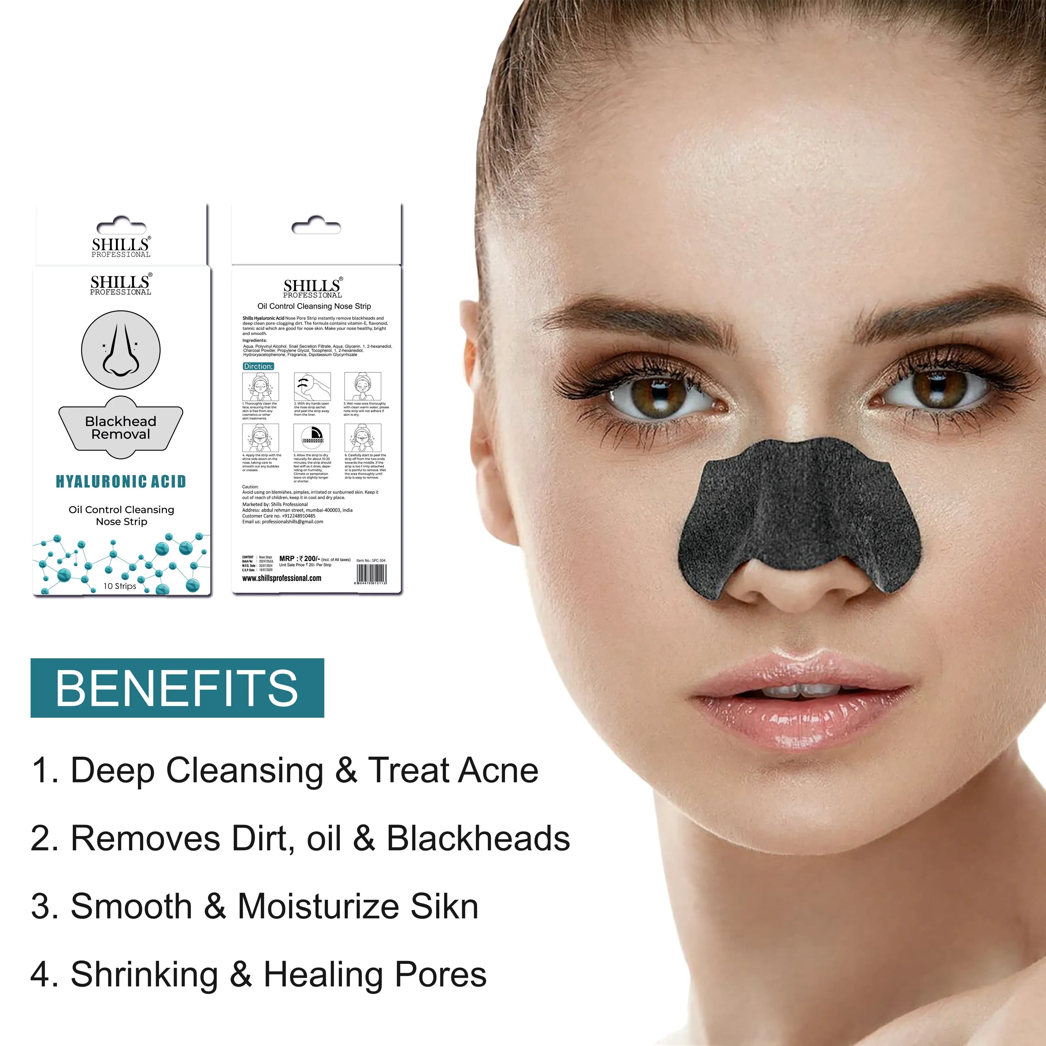 Blackhead Removal Nose Strips - Shills Professional