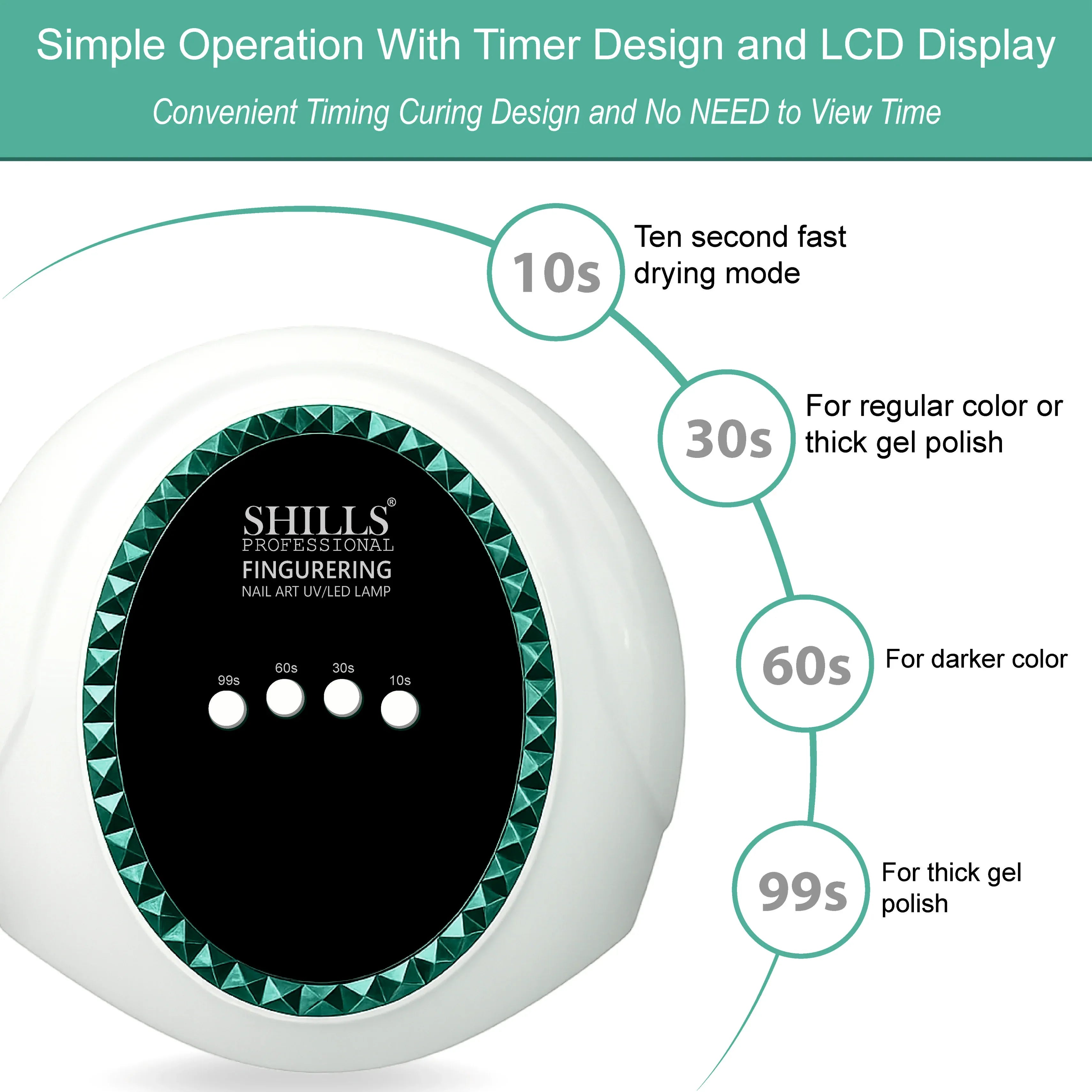 Nail Dryers Fingering UV LED Nail Lamp - Shills Professional