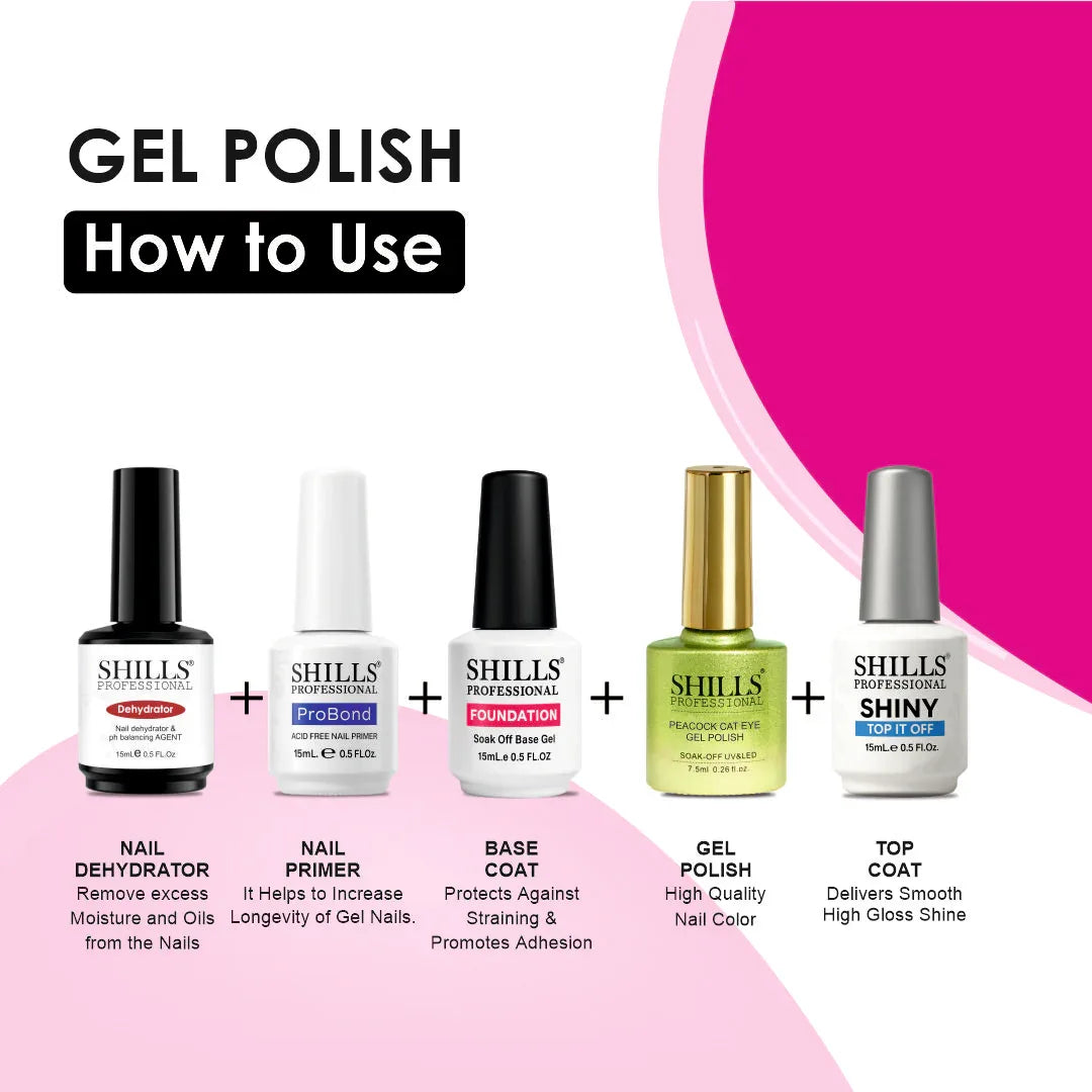Peacock Cat Eye Gel Polish - Shills Professional