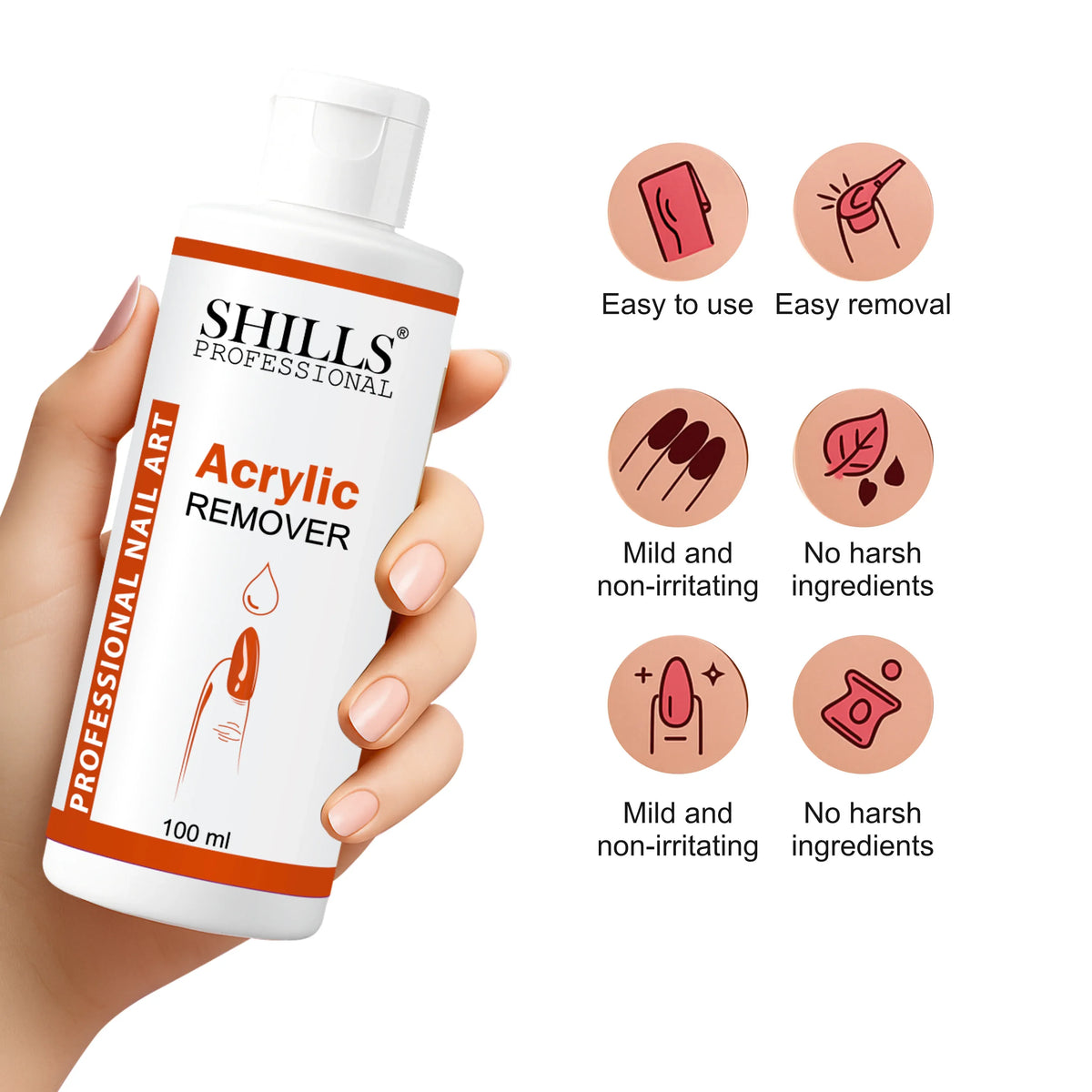 Acrylic Nail Remover 100 ML - Shills Professional