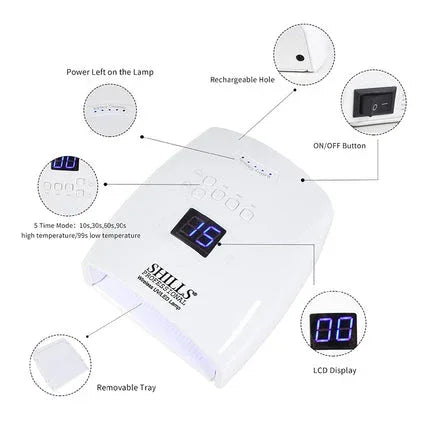 Wireless 36W 3IN1 UV/LED Nail lamp-SPN-1251 - Shills Professional