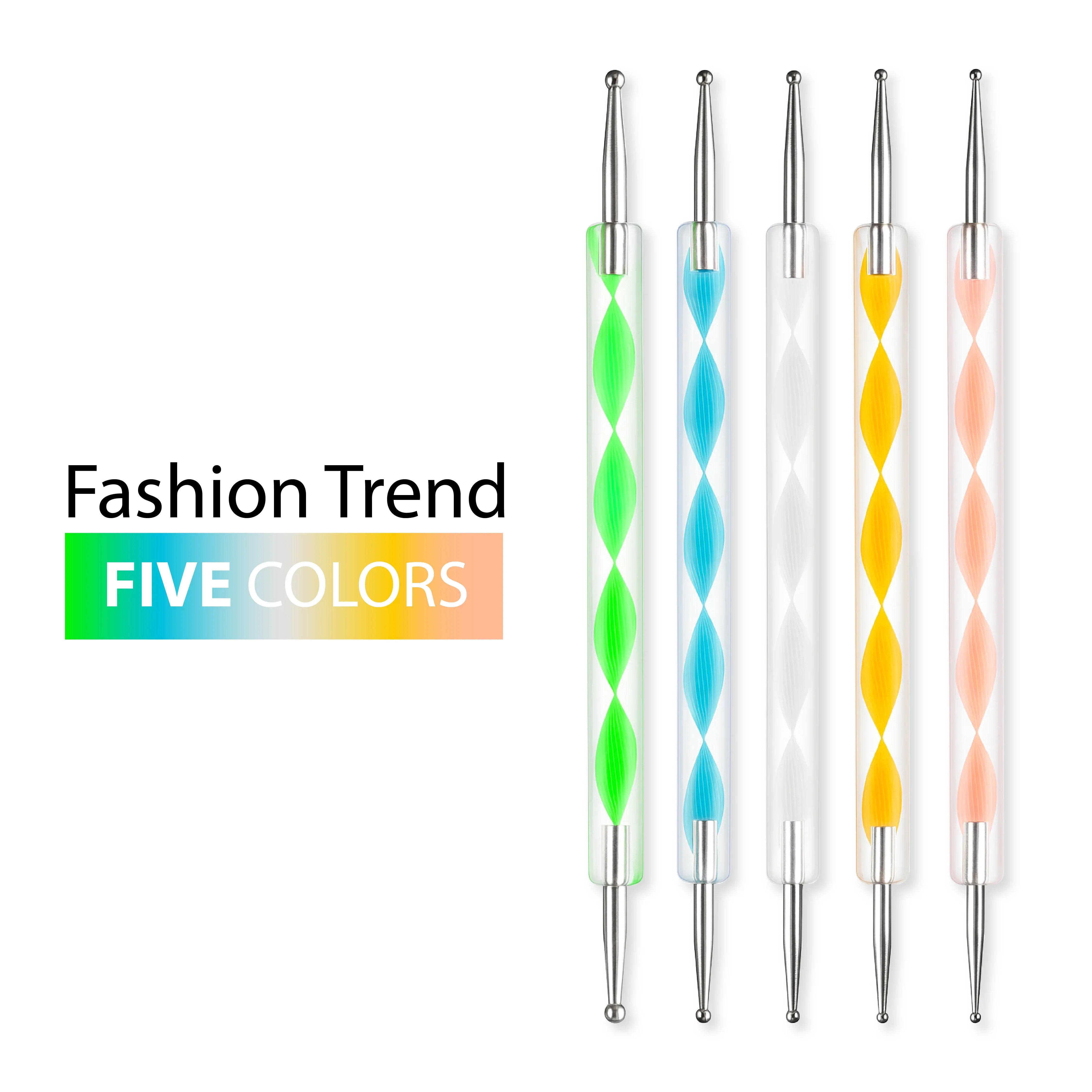 Rainbow Nail Dotting Tool Set 5Pc - Shills Professional