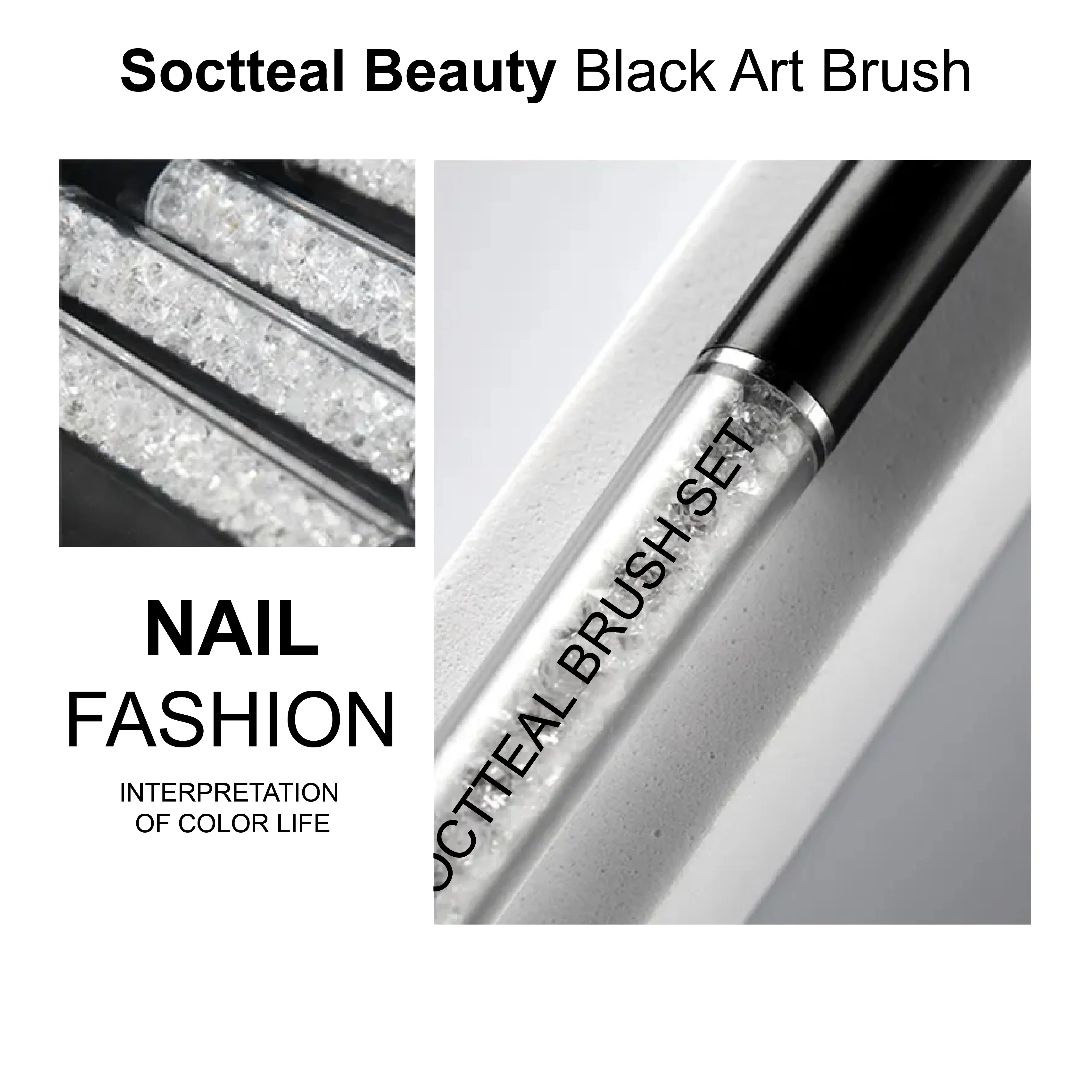 Soctteal Beauty Black Art Brush Set - Shills Professional