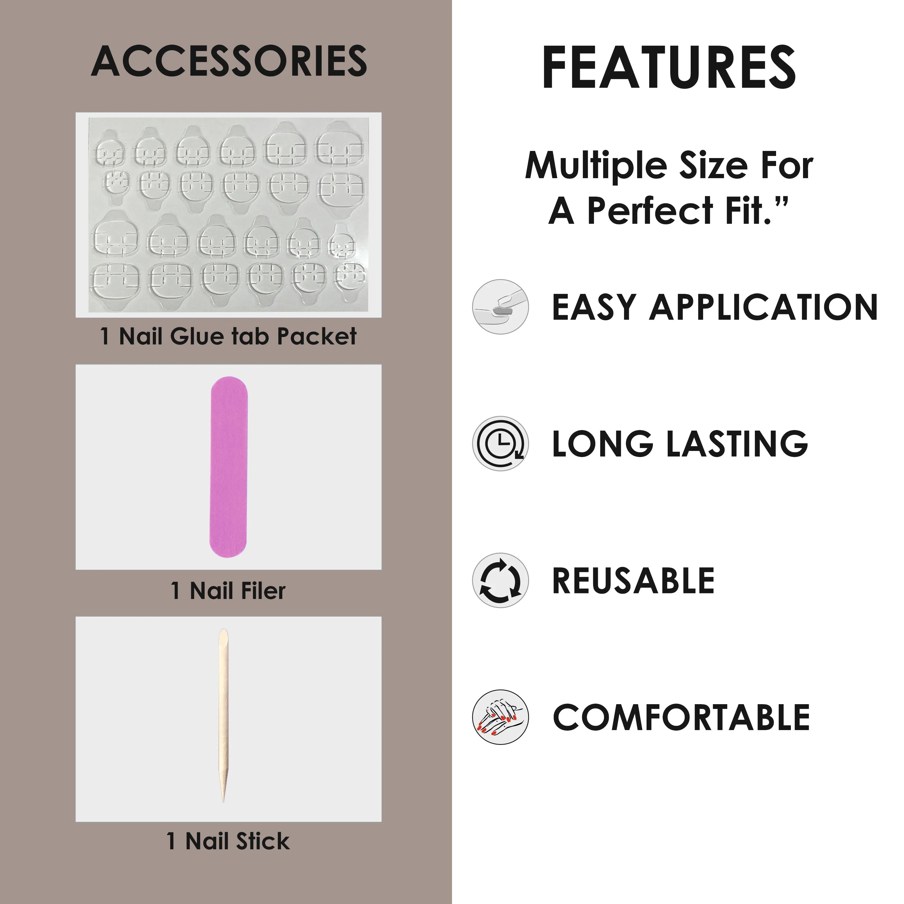 Glossy Solid Color Nails Oval(SPN501-SPN526) - Shills Professional