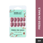 Glossy Solid Color Nails Oval(SPN501-SPN526) - Shills Professional