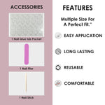 Glossy Solid Color Nails Oval(SPN501-SPN526) - Shills Professional