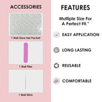 Glossy Solid Color Nails Oval(SPN501-SPN526) - Shills Professional