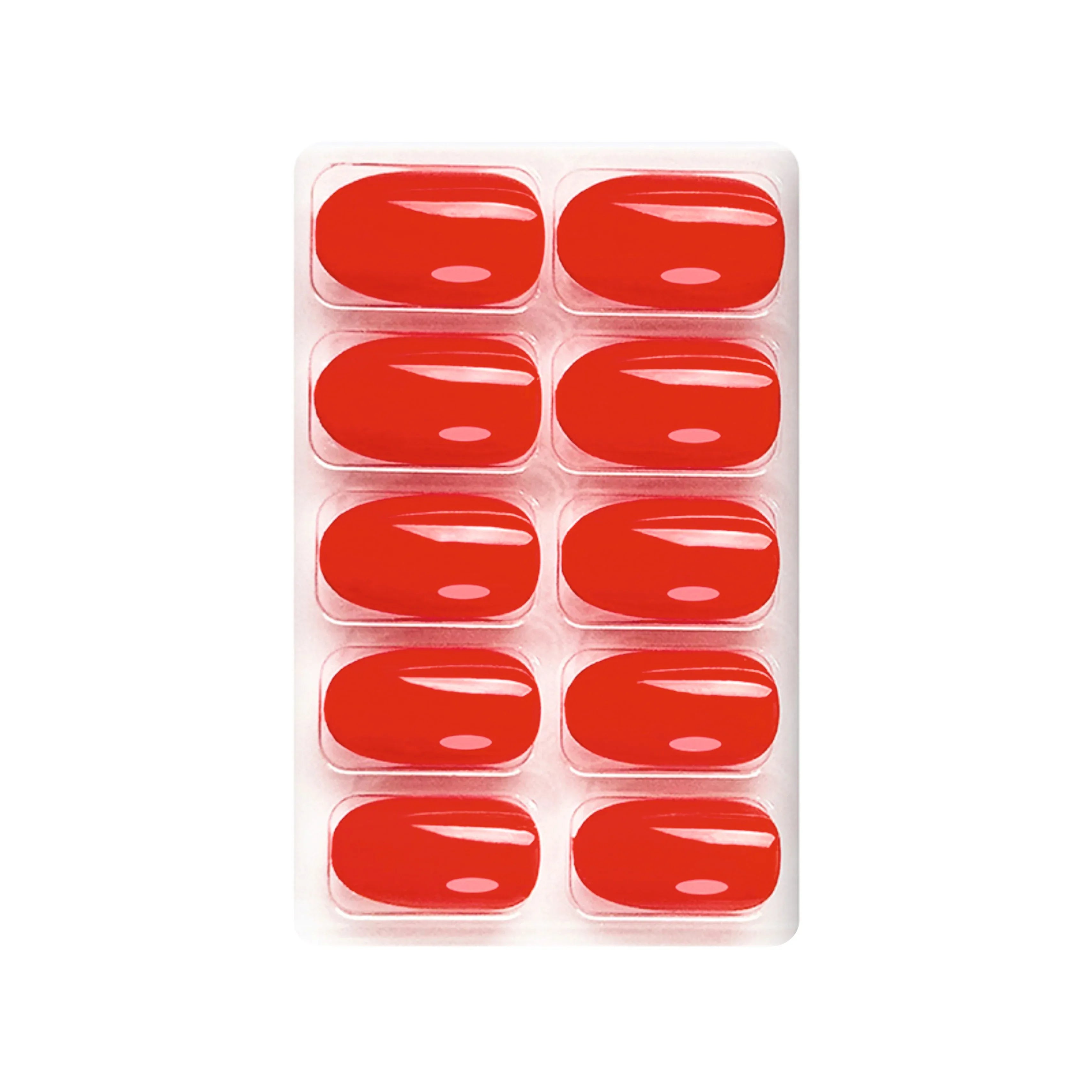 Glossy Solid Color Nails Oval(SPN527-SPN552) - Shills Professional