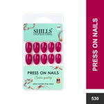 Glossy Solid Color Nails Oval(SPN527-SPN552) - Shills Professional