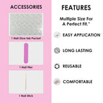 Glossy Solid Color Nails Oval(SPN527-SPN552) - Shills Professional