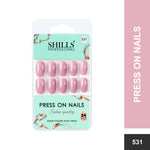 Glossy Solid Color Nails Oval(SPN527-SPN552) - Shills Professional