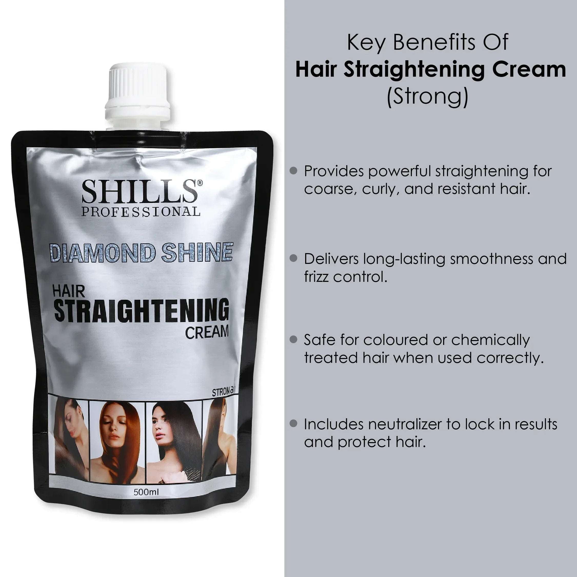 Diamond Shine Hair Straightening Cream (Strong) - Shills Professional