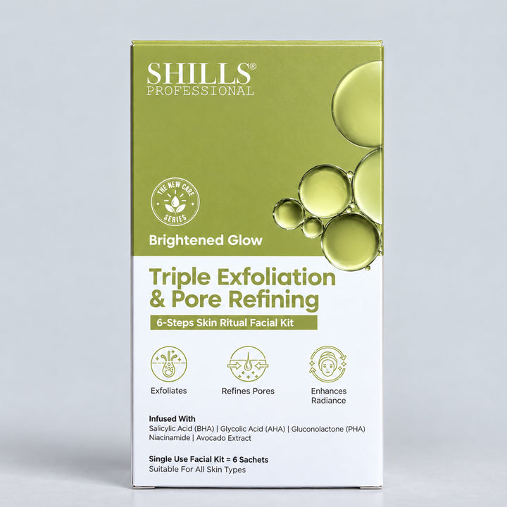 Brightened Glow Triple Exfoliation & Pore Refining Facial Kit | Shills