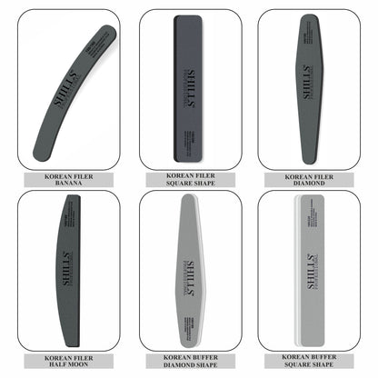 Nail Care File and Buffer Set for Home & Salon Use