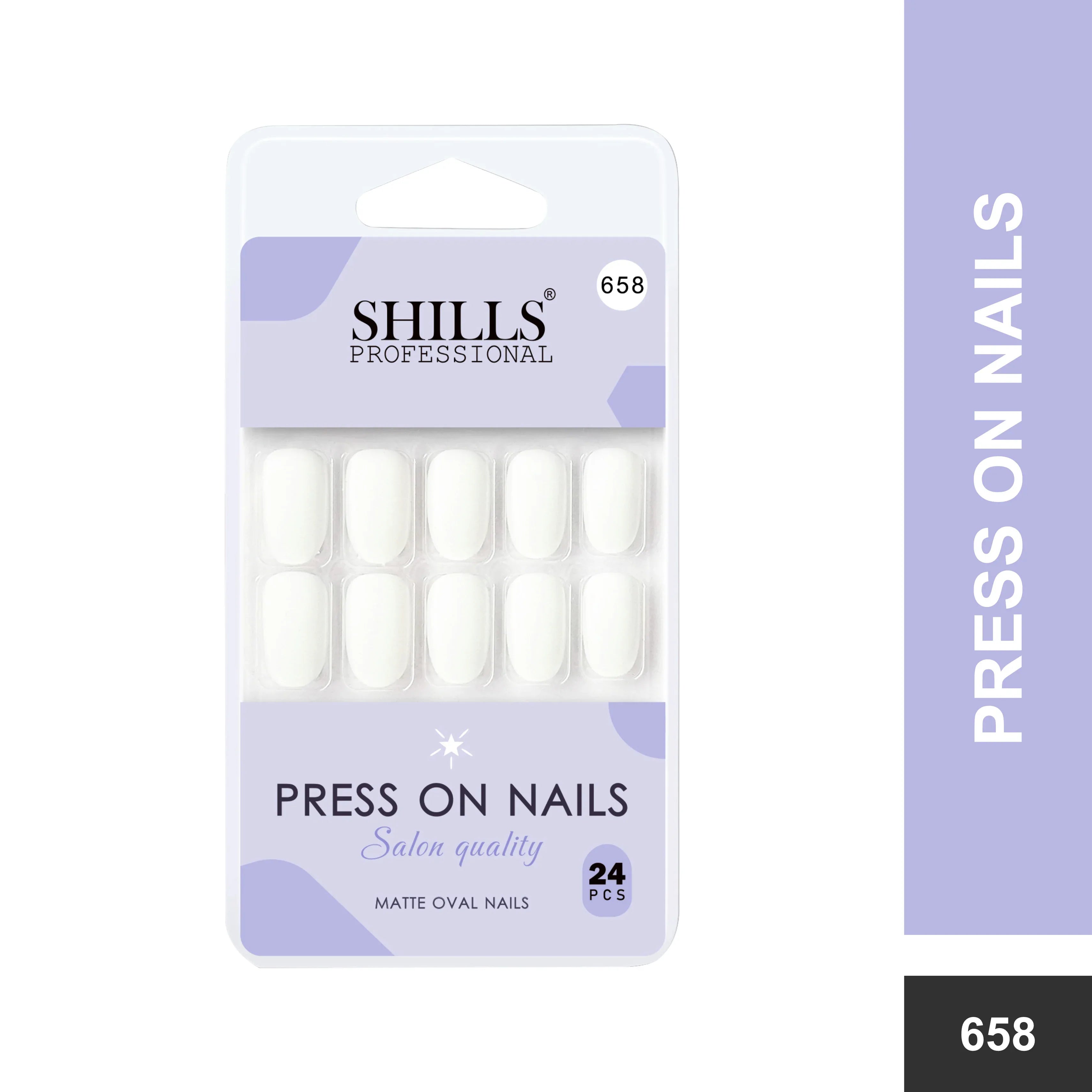 Matte Solid Color Nails Oval(SPN657-SPN666) - Shills Professional