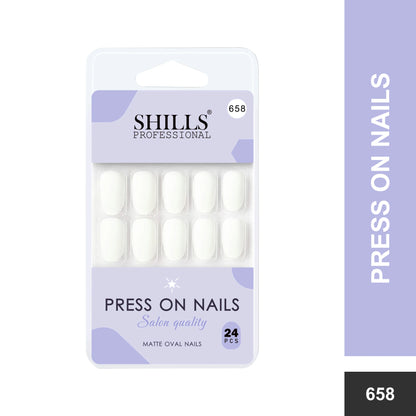Matte Solid Color Nails Oval(SPN657-SPN666) - Shills Professional