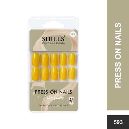 Glossy Solid Color Nails Square(SPN579-SPN604) - Shills Professional
