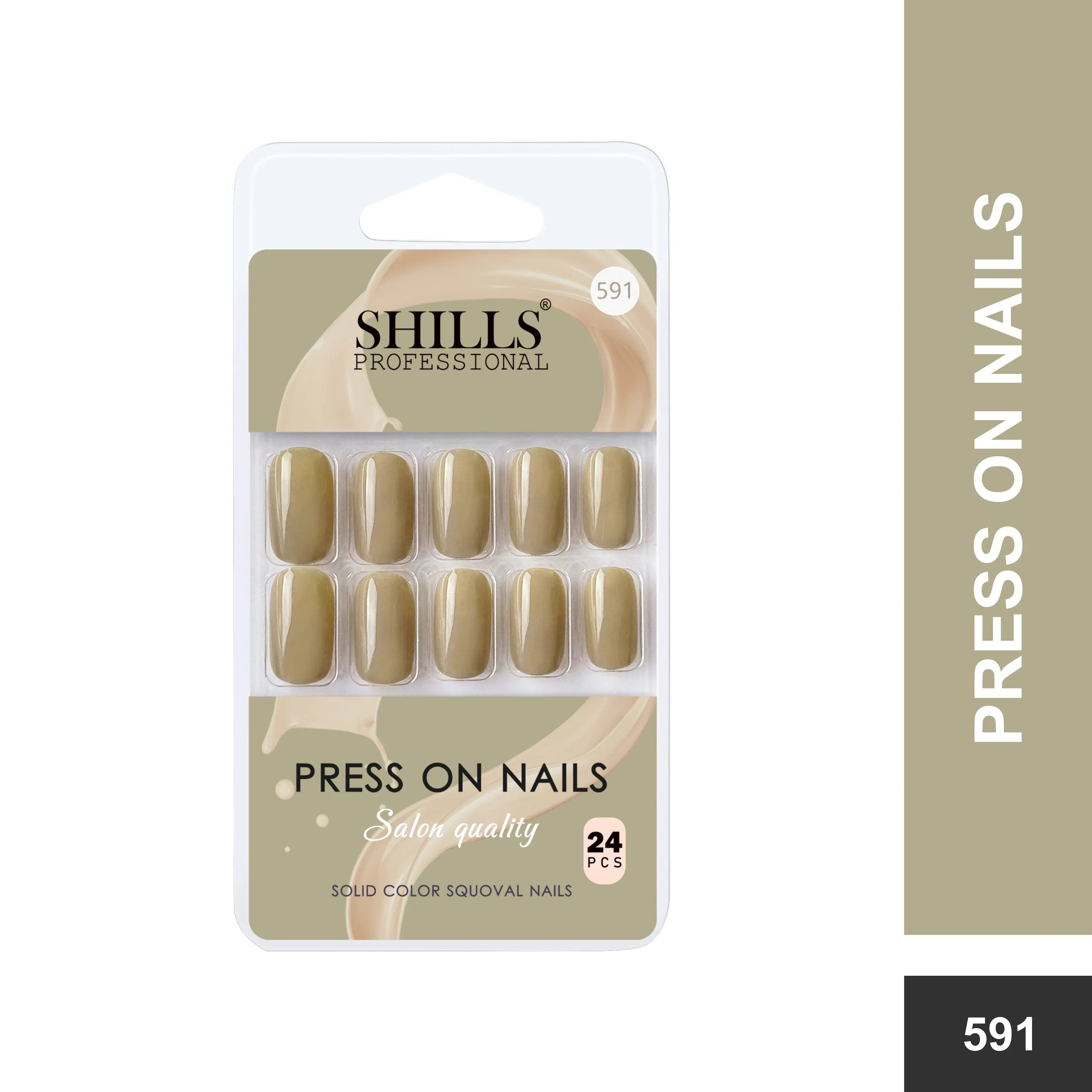 Glossy Solid Color Nails Square(SPN579-SPN604) - Shills Professional