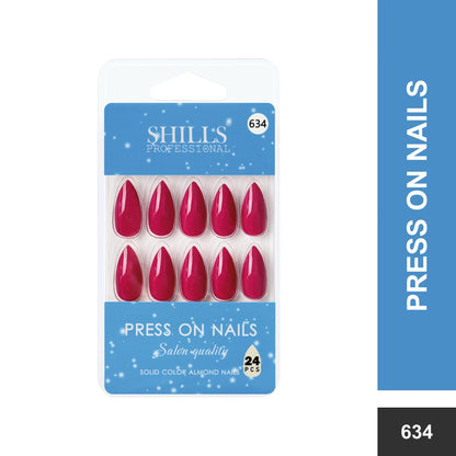 Glossy Solid Color Nails Sharp Almond(SPN631-SPN656) - Shills Professional