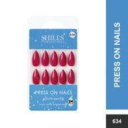 Glossy Solid Color Nails Sharp Almond(SPN631-SPN656) - Shills Professional
