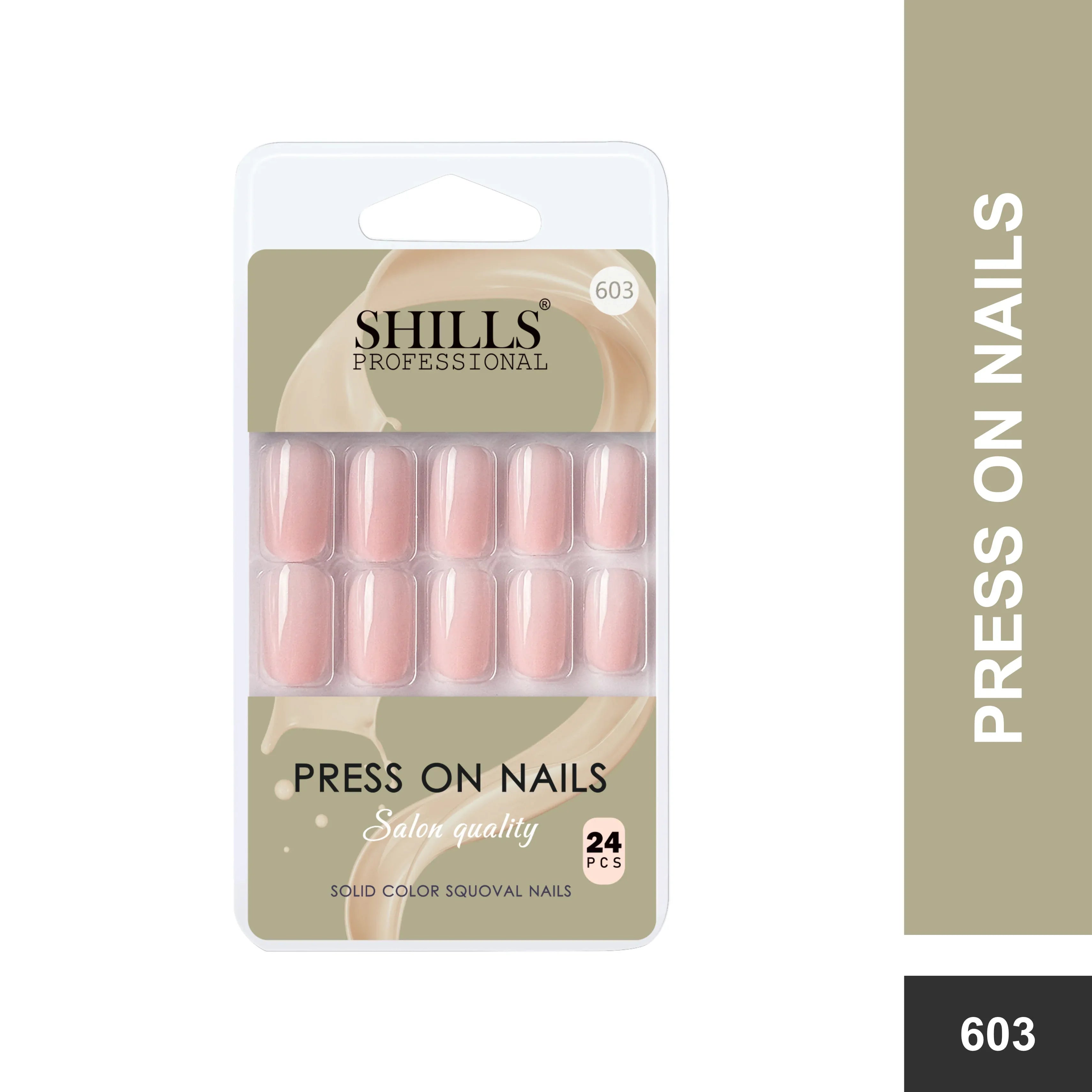 Glossy Solid Color Nails Square(SPN579-SPN604) - Shills Professional