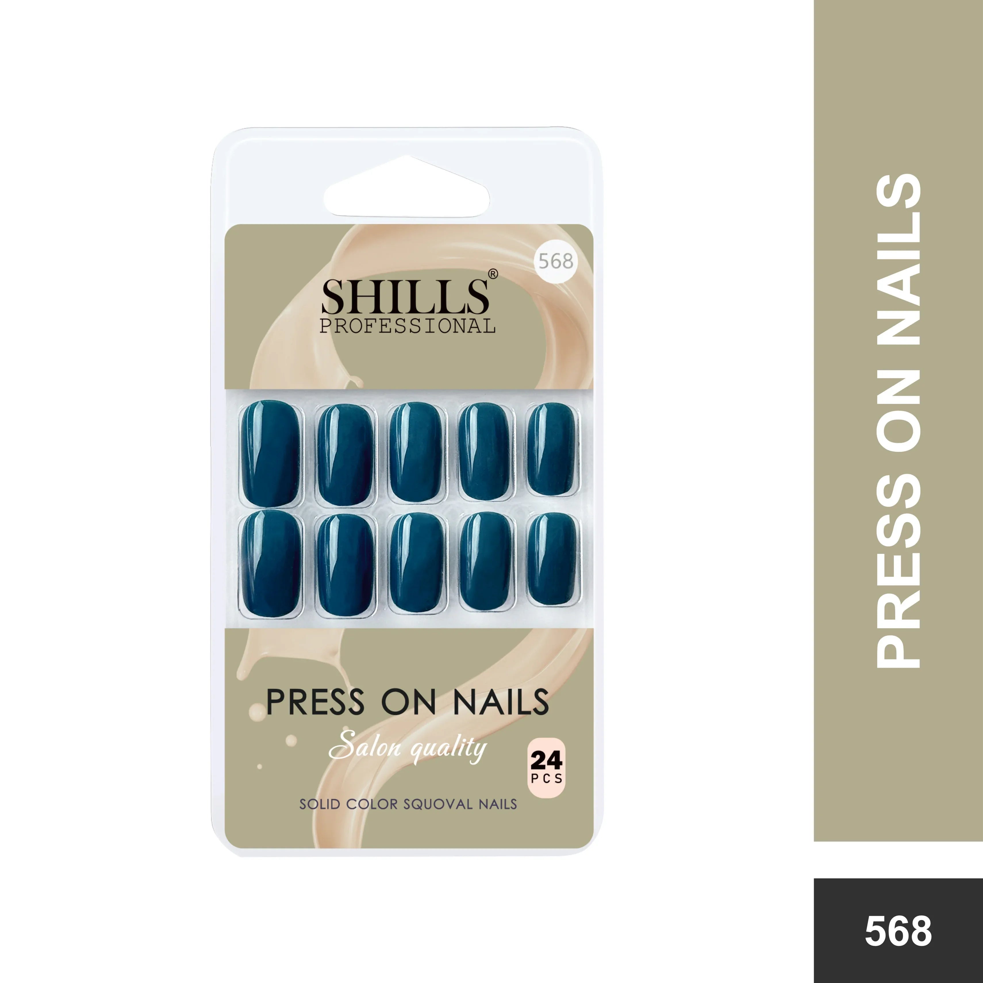 Glossy Solid Color Nails Square(SPN553-SPN578) - Shills Professional