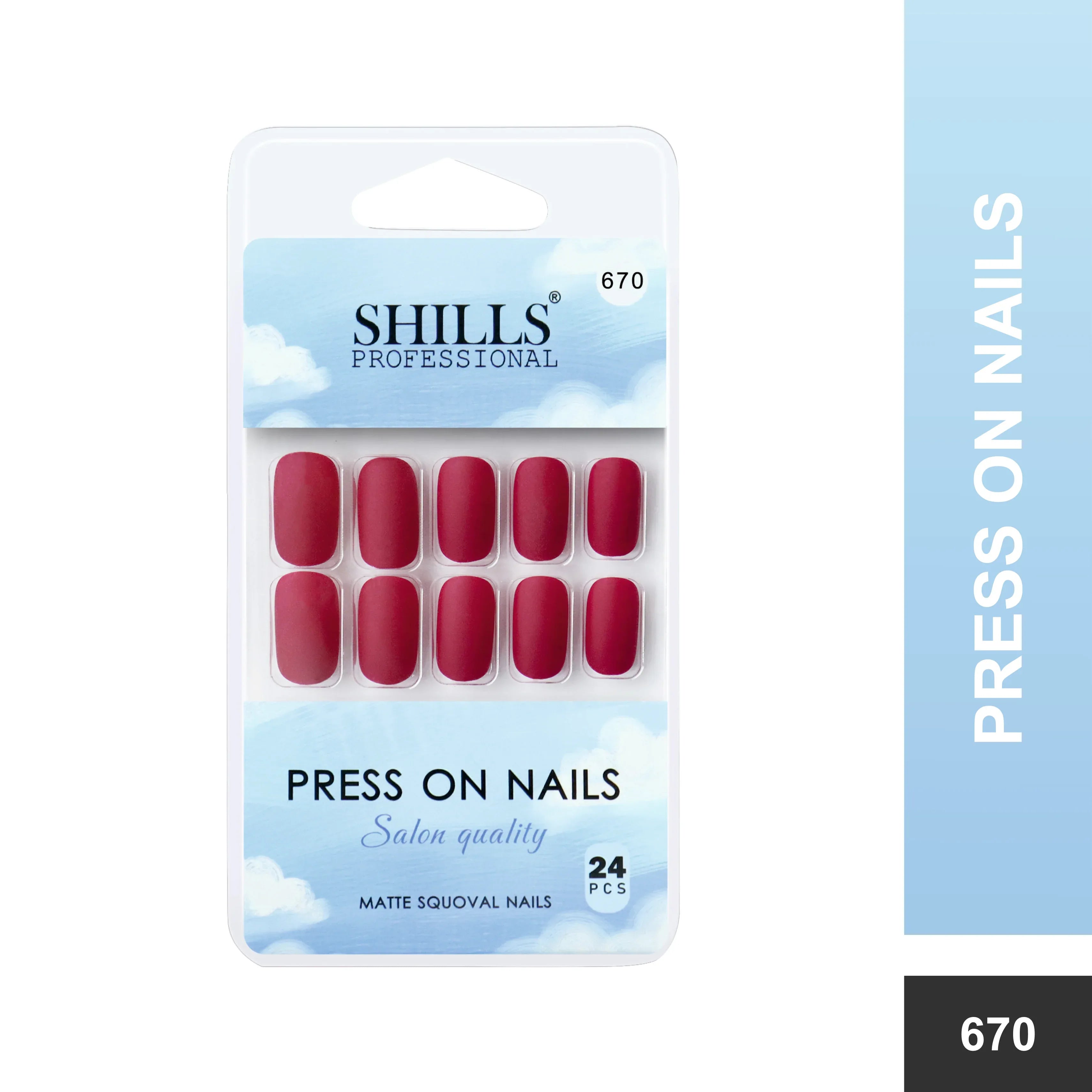Matte Solid Color Nails Square(SPN667-SPN676) - Shills Professional
