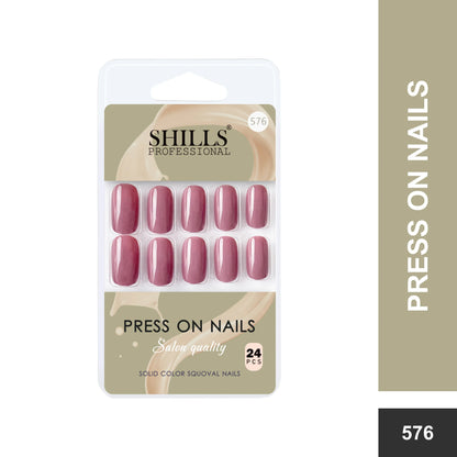 Glossy Solid Color Nails Square(SPN553-SPN578) - Shills Professional
