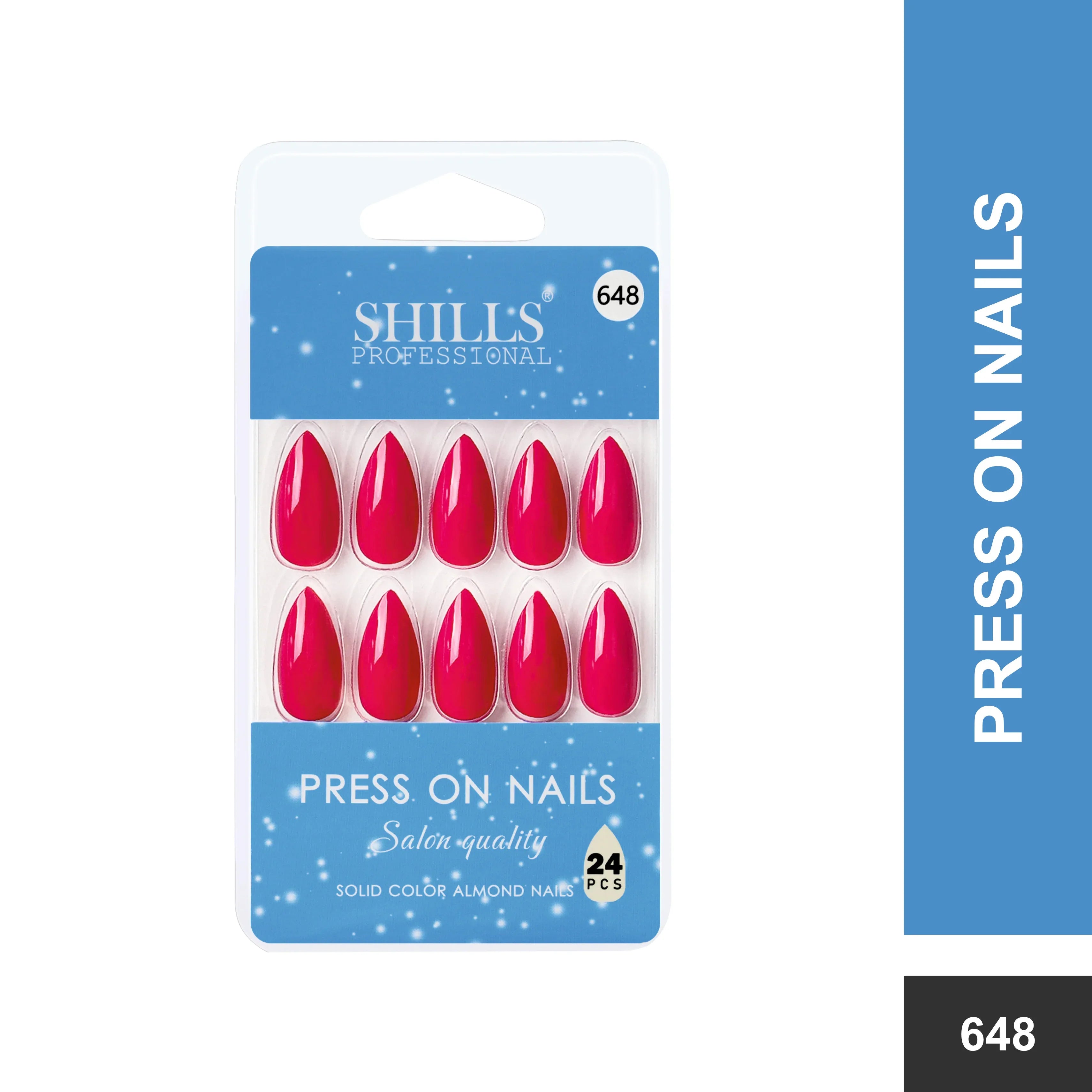 Glossy Solid Color Nails Sharp Almond(SPN631-SPN656) - Shills Professional