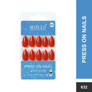 Glossy Solid Color Nails Sharp Almond(SPN631-SPN656) - Shills Professional