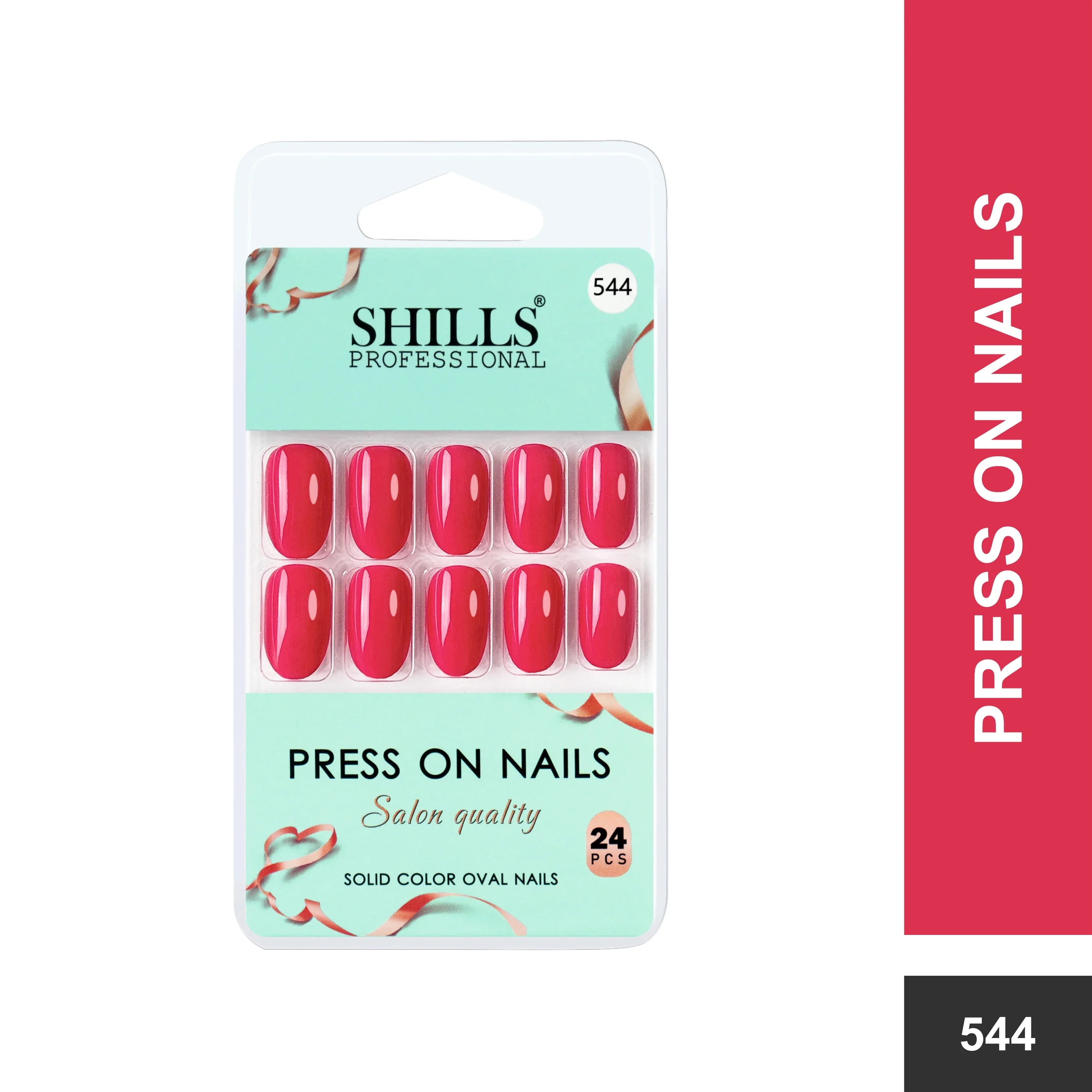 Glossy Solid Color Nails Oval(SPN527-SPN552) - Shills Professional