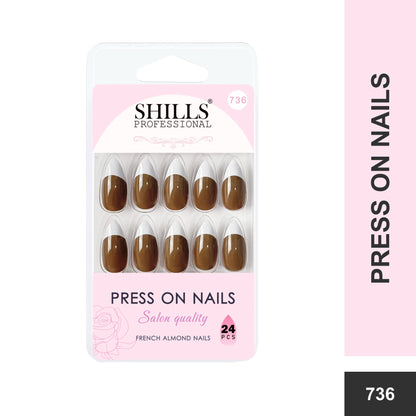 French Nails Sharp Almond (SPN734-SPN746) - Shills Professional