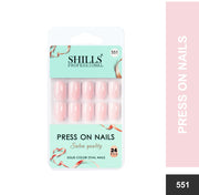 Glossy Solid Color Nails Oval(SPN527-SPN552) - Shills Professional