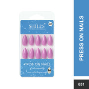 Glossy Solid Color Nails Sharp Almond(SPN631-SPN656) - Shills Professional