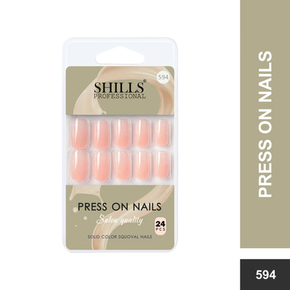 Glossy Solid Color Nails Square(SPN579-SPN604) - Shills Professional