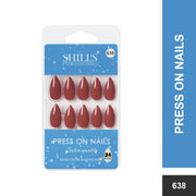 Glossy Solid Color Nails Sharp Almond(SPN631-SPN656) - Shills Professional