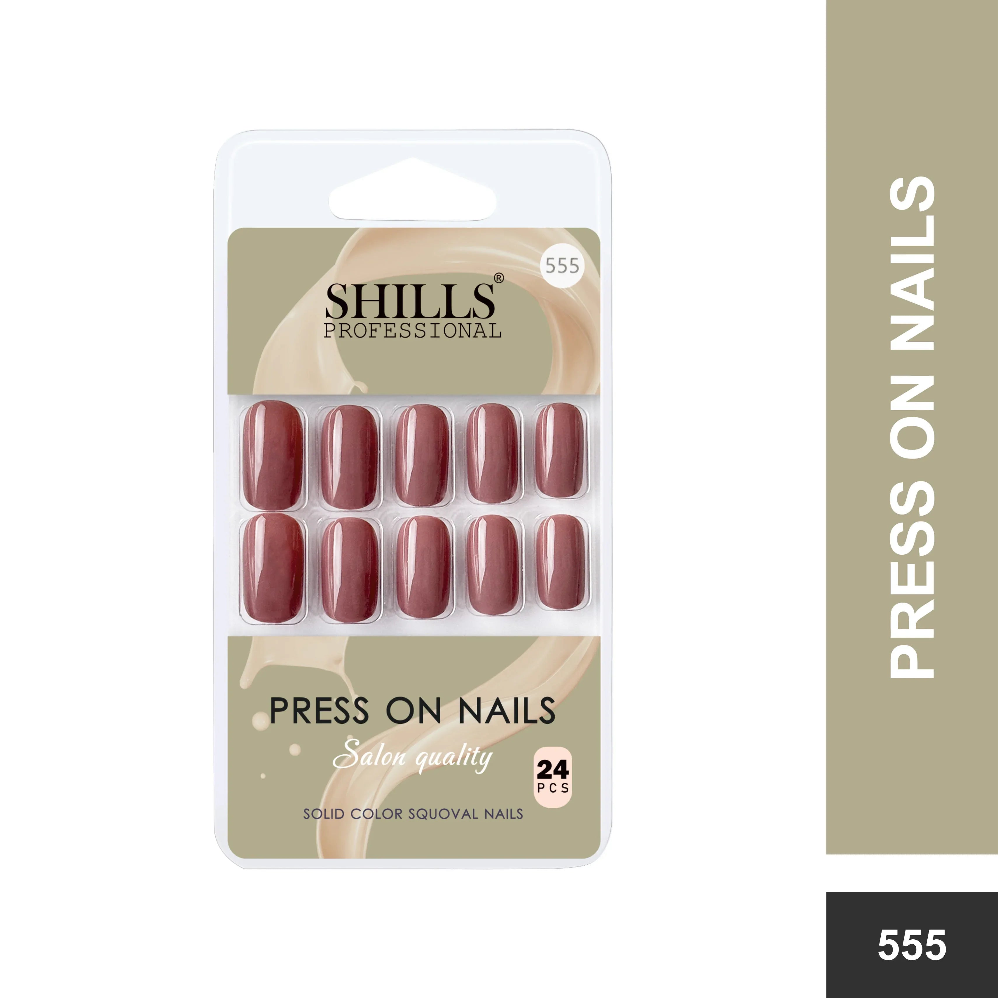 Glossy Solid Color Nails Square(SPN553-SPN578) - Shills Professional