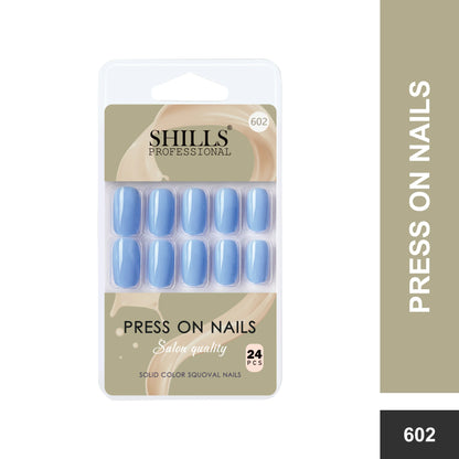 Glossy Solid Color Nails Square(SPN579-SPN604) - Shills Professional