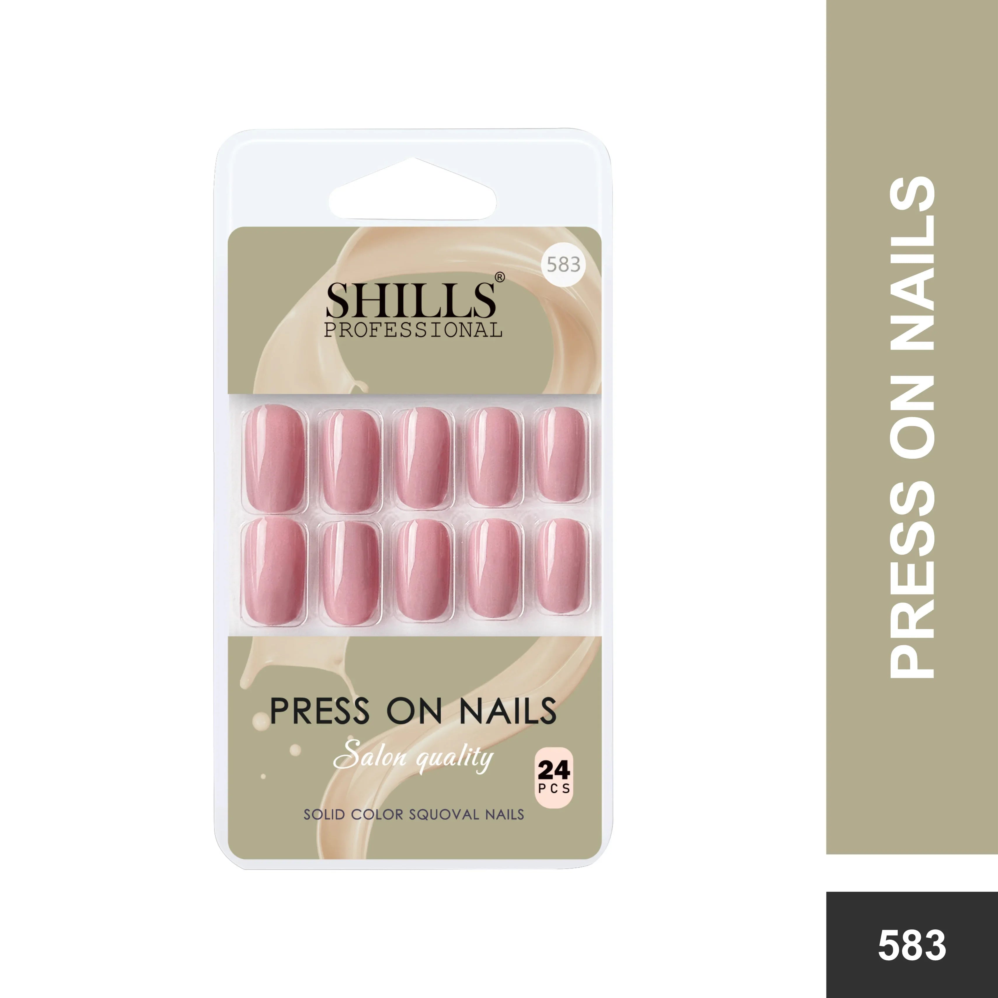 Glossy Solid Color Nails Square(SPN579-SPN604) - Shills Professional