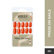 Glossy Solid Color Nails Square(SPN579-SPN604) - Shills Professional